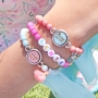 Acrylic beads are very colourful, so also very nice to use in jewellery and accessories for children