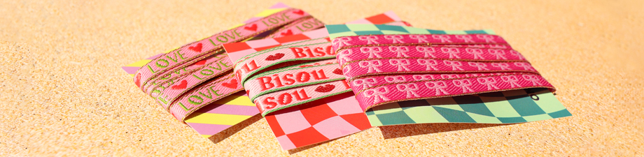 New BY31® ribbon text and smart bead stoppers New BY31® ribbon text and smart bead stoppers